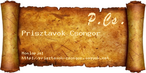 Prisztavok Csongor névjegykártya